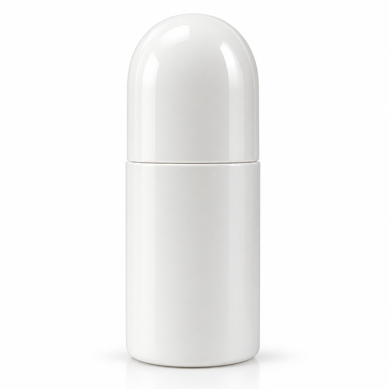 50ml Plastic Roll-On Bottle in White Bottle
